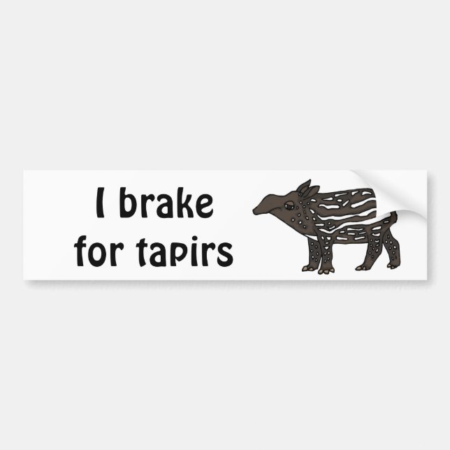 XX- Funny Tapir Cartoon Bumper Sticker (Front)