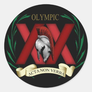 XX Image on Black Classic Round Sticker