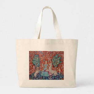 XX- Lady and the Unicorn Tapestry Art Design Large Tote Bag
