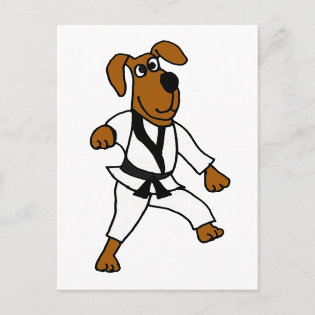 XX- Martial Arts Puppy Dog Postcard (Front)