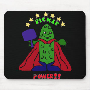XX- Pickle Power Superhero Pickleball Cartoon Mouse Mat