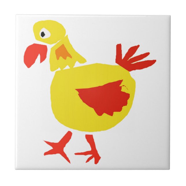 XX- Primitive Art Chicken Tile (Front)