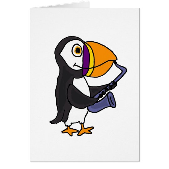 XX- Puffin Playing the Saxophone Card