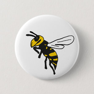 XX- Yellow Jacket Art 6 Cm Round Badge