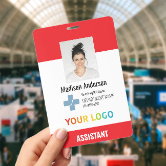 XXL Personalised Hospital Employee Logo & Photo ID Badge