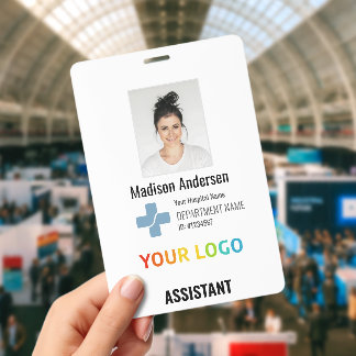 XXL Personalised Hospital Employee Logo & Photo ID Badge