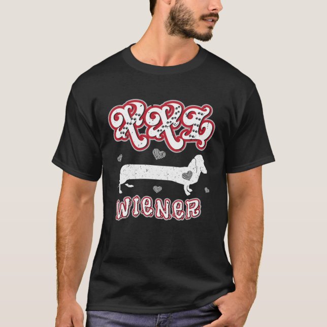 XXL Wiener  Roxie Dog Dachshund Humor T-Shirt (Front)