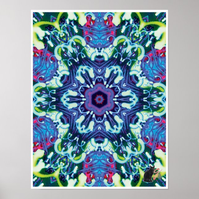 Xyloid Kinetic Collage Kaleidoscope Poster (Front)