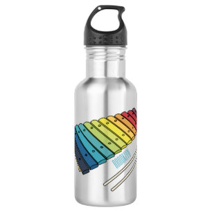 Xylophone cartoon illustration 532 ml water bottle