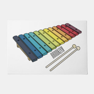 Xylophone cartoon illustration doormat