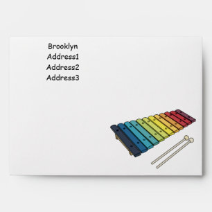 Xylophone cartoon illustration envelope