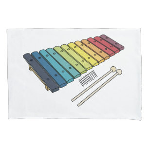 Xylophone cartoon illustration pillowcase
