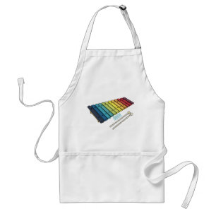 Xylophone cartoon illustration standard apron