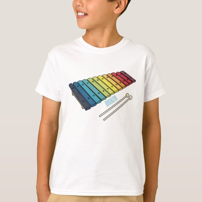 Xylophone cartoon illustration T-Shirt (Front)