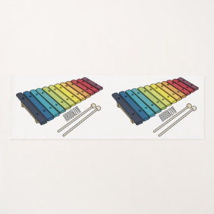 Xylophone cartoon illustration yoga mat