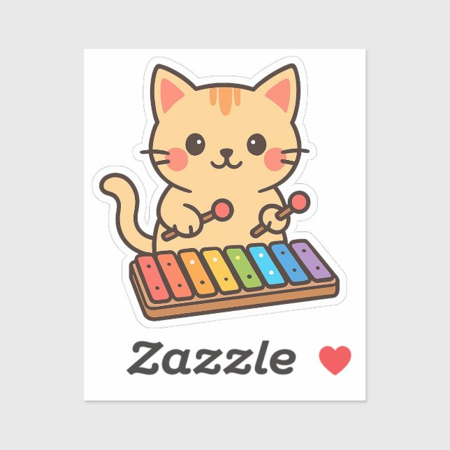 Xylophone Cat Rainbow Notes (Sheet)