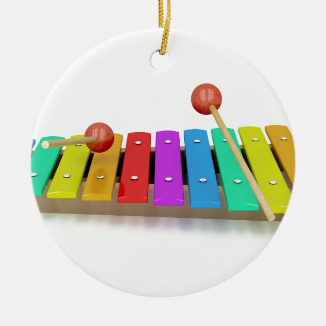 Xylophone Ceramic Tree Decoration (Front)