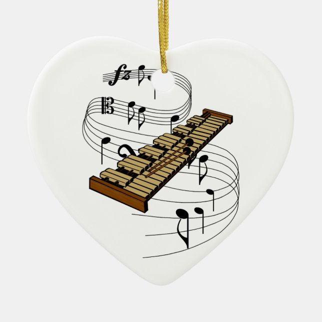 Xylophone Ceramic Tree Decoration (Front)