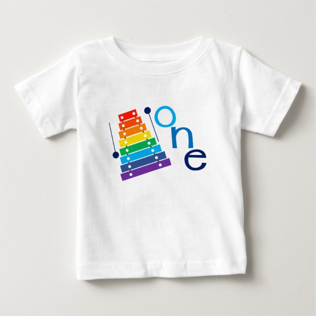Xylophone first birthday shirt (Front)