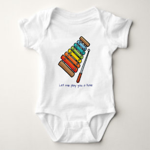 Xylophone Glockenspiel percussion instrument Baby Bodysuit