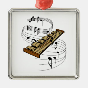 Xylophone Metal Tree Decoration
