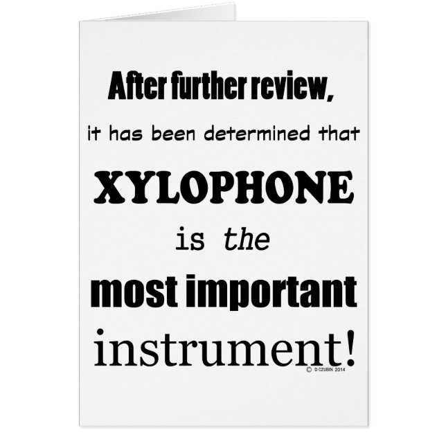 Xylophone Most Important Instrument (Front)