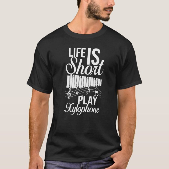 Xylophone Music Instrument Notes Player Glockenspi T-Shirt (Front)