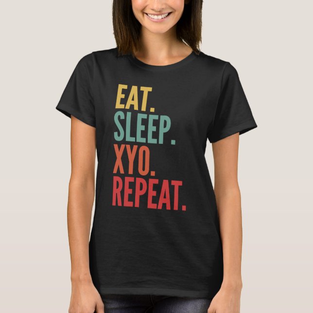 Xyo Crypto Eat Sleep Xyo Repeat T-Shirt (Front)