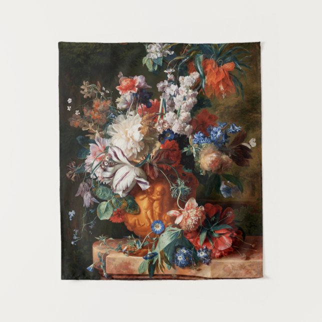 Xzendor7 Bouquet Of Flowers by Jan van Huysum Tapestry (Front)