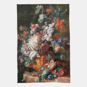 Xzendor7 Bouquet Of Flowers by Jan van Huysum Tea Towel