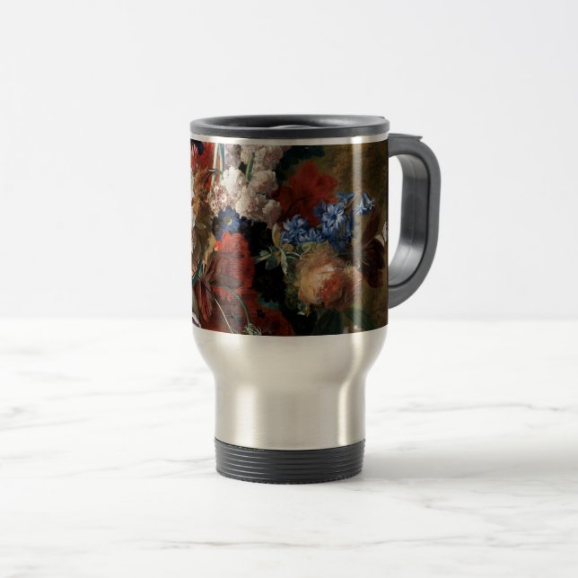 Xzendor7 Bouquet Of Flowers by Jan van Huysum Travel Mug (Front Right)