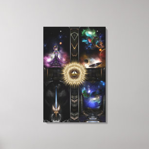 Xzendor7 Quadology Of Fractal Fantasy Art Canvas Print
