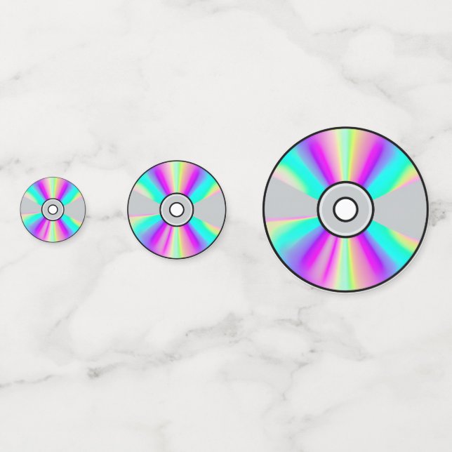 Y2K 1990s / 2000s Party CD Confetti (Fronts)