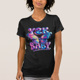Y2K Baby Chrome Butterfly T-Shirt