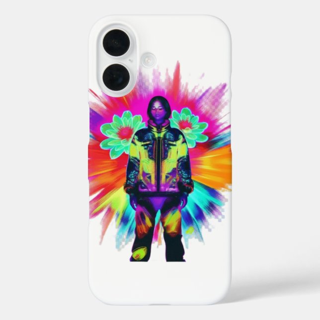 Y2K Bloom: Techwear Meets Luminescent Nature Case-Mate iPhone Case (Back)