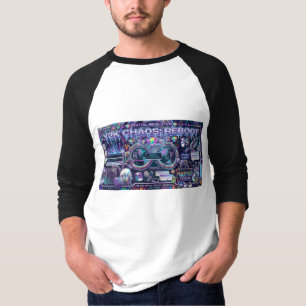 Y2K Chaos Reboot 3D Cyber Retro 2000s Aesthetic Gr T-Shirt
