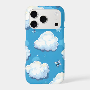 Y2K Cloud Sky iPhone Case   Chrome Stars