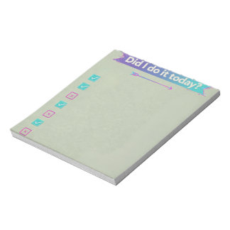 Y2K Cyber Aesthetic Daily Habit Tracker Checklist Notepad