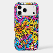 Y2K Cyber Doodle Collage Pattern iPhone 17 Pro Max