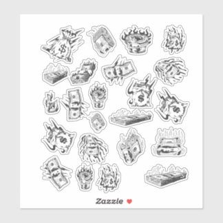 Y2K Dollar Icons in White Aesthetic