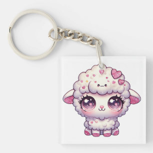 Y2K dolly glitter glamour sheep Key Ring
