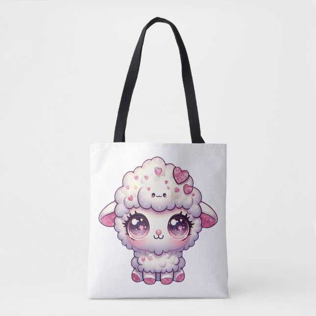 Y2K dolly glitter glamour sheep Tote Bag (Front)