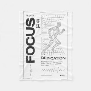 Y2k Fitness Quote Gym Training Discipline Yoga Spo Fleece Blanket