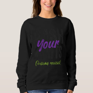 Y2K Fitness Quote Gym Training Discipline Yoga Spo Sweatshirt