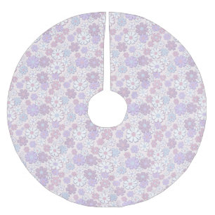 Y2K Flower Pattern Brushed Polyester Tree Skirt