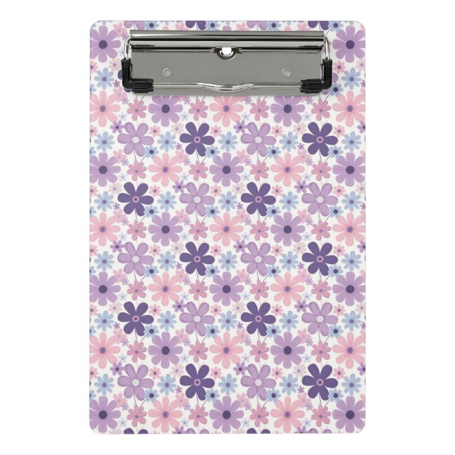 Y2K Flower Pattern Mini Clipboard (Front)