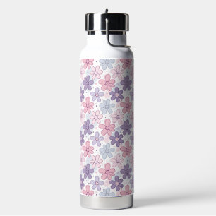 Y2K Flower Seamless Pattern Water Bottle