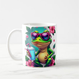 Y2K Frog Energy Vaporwave Tropical Retro Gaming No Coffee Mug