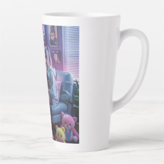 Y2K Gamer Girl Vibes – Retro Tech & Neon Room Aest Latte Mug