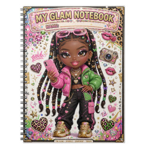 Y2K Glam Doll Notebook for Teen Girls